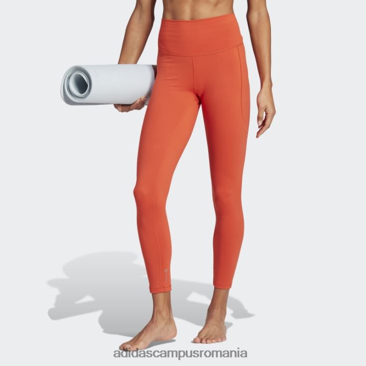 adidas campus romania yoga studio 7/8 jambiere roșii femei roșu J266N29653