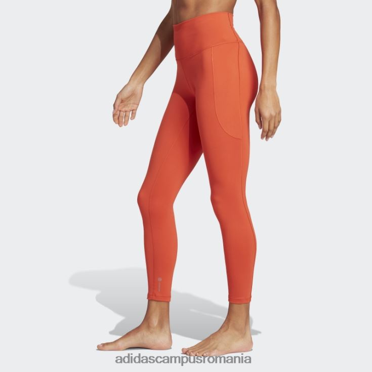 adidas campus romania yoga studio 7/8 jambiere roșii femei roșu J266N29653