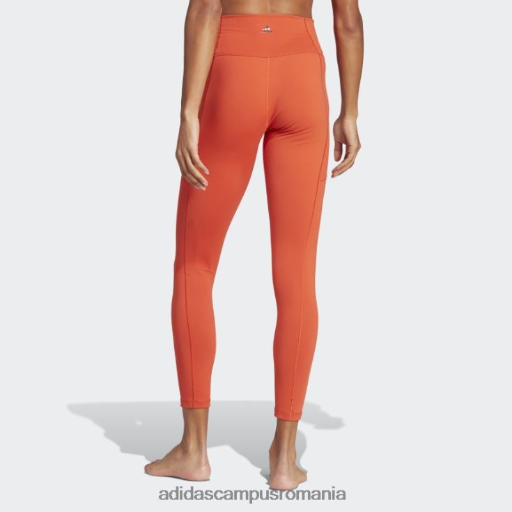 adidas campus romania yoga studio 7/8 jambiere roșii femei roșu J266N29653