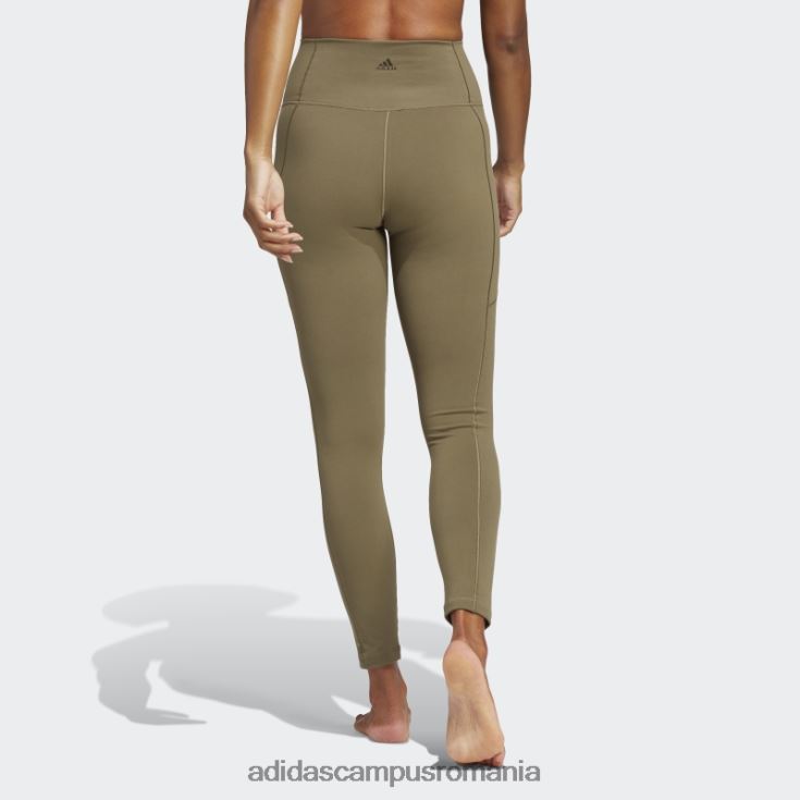 adidas campus romania yoga studio jambiere 7/8 olive femei măsline J266N29184