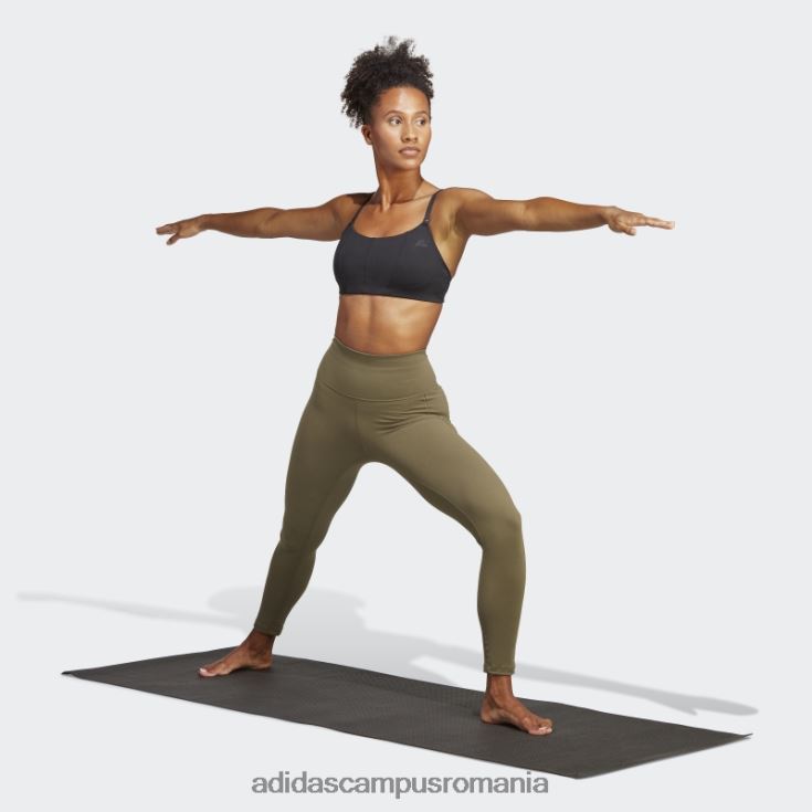 adidas campus romania yoga studio jambiere 7/8 olive femei măsline J266N29184