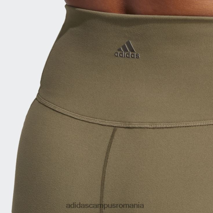 adidas campus romania yoga studio jambiere 7/8 olive femei măsline J266N29184