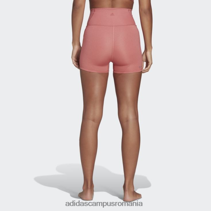 adidas campus romania yoga studio lux fire jambiere scurte cu talie super-înaltă roșii adidas femei roșu J266N210734