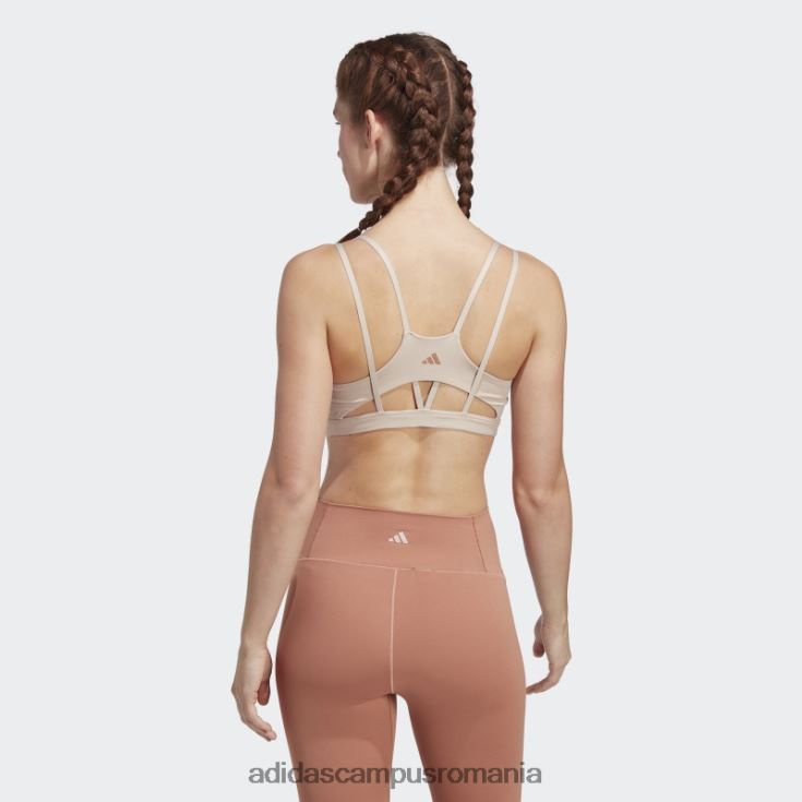 adidas campus romania yoga studio luxe sutien cu susținere la lumină taupe femei taupe J266N29355