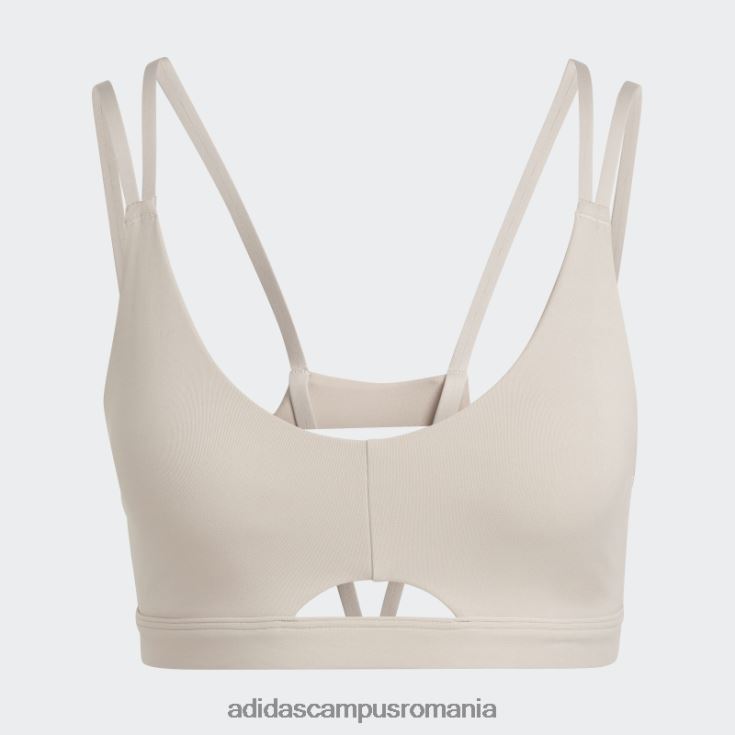 adidas campus romania yoga studio luxe sutien cu susținere la lumină taupe femei taupe J266N29355