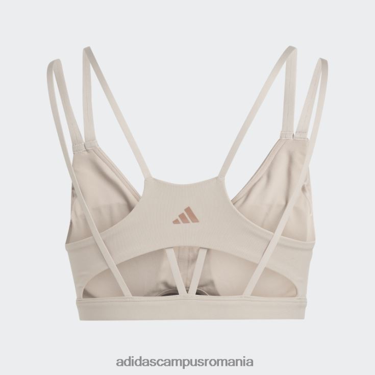 adidas campus romania yoga studio luxe sutien cu susținere la lumină taupe femei taupe J266N29355