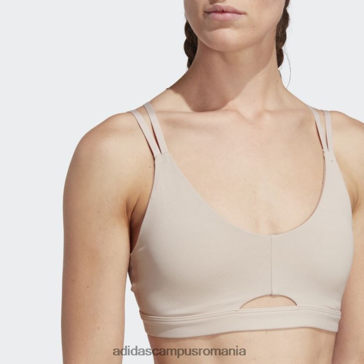 adidas campus romania yoga studio luxe sutien cu susținere la lumină taupe femei taupe J266N29355