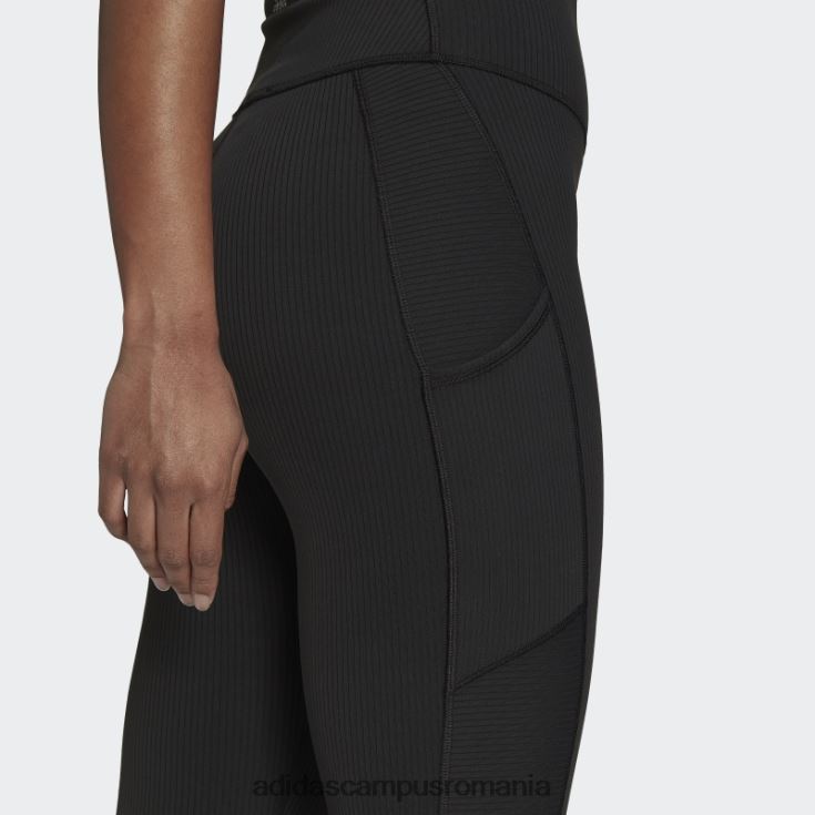 adidas campus romania yoga studio luxe wind jambiere negri cu talie super-înaltă femei negru J266N210814