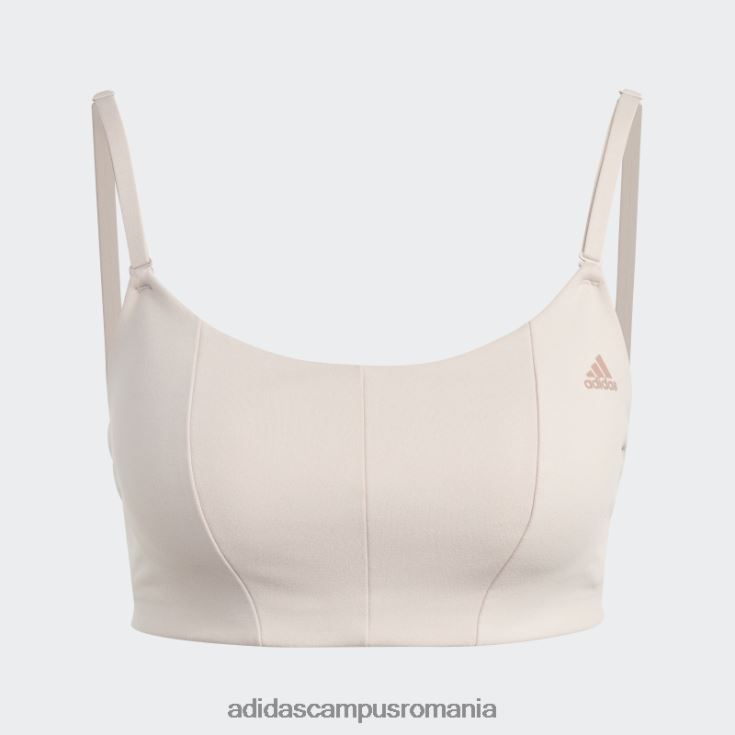 adidas campus romania yoga studio sutien cu susținere luminoasă taupe femei taupe/argilă J266N29721