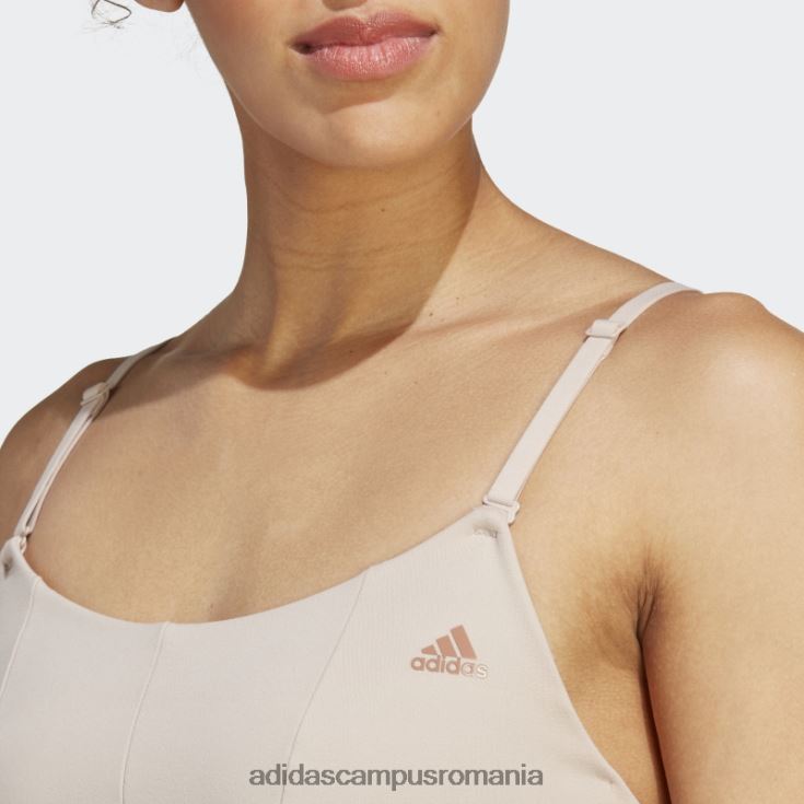 adidas campus romania yoga studio sutien cu susținere luminoasă taupe femei taupe/argilă J266N29721