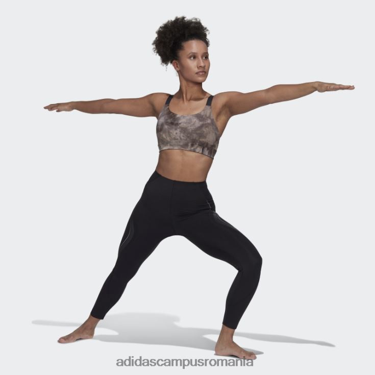 adidas campus romania yoga studio sutien de pământ cu susținere luminoasă din aluminiu femei aluminiu/carbon J266N210370