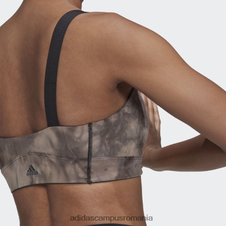 adidas campus romania yoga studio sutien de pământ cu susținere luminoasă din aluminiu femei aluminiu/carbon J266N210370