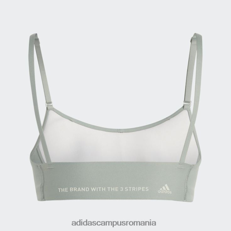 adidas campus romania yoga studio sutien de susținere a luminii verde argintiu femei verde argintiu/verde J266N29800