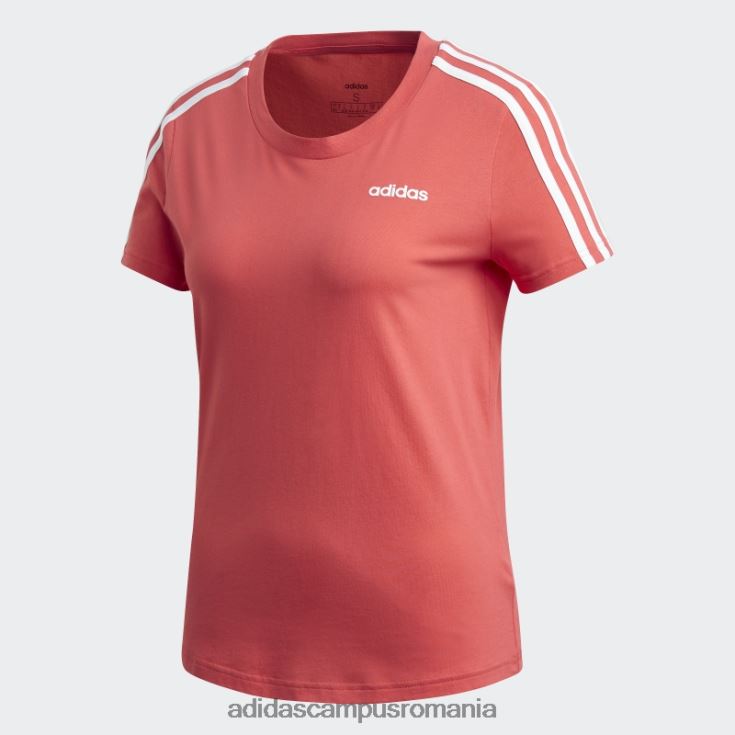 adidas campus romania Essential tee cu 3 dungi, miez roz femei miez roz/alb J266N23140