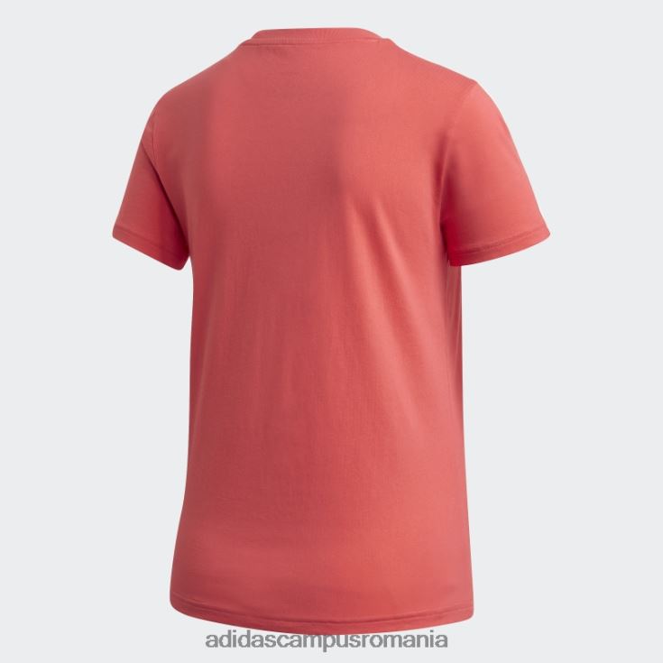 adidas campus romania Essential tee cu 3 dungi, miez roz femei miez roz/alb J266N23140