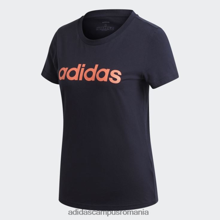 adidas campus romania cerneală linear tee essentials femei cerneală/roz J266N23188