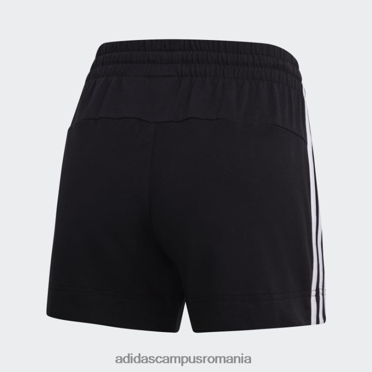 adidas campus romania esențiale pantaloni scurți 3 dungi negru fashion femei alb negru J266N23121