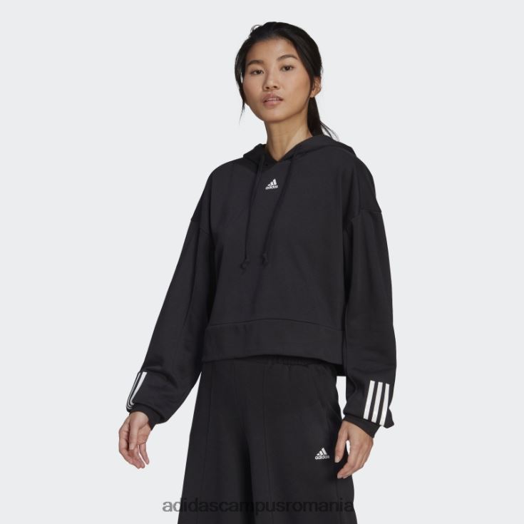 adidas campus romania hanorac cu glugă hyperglam french terry negru adidas femei negru J266N23216