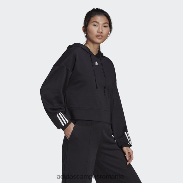 adidas campus romania hanorac cu glugă hyperglam french terry negru adidas femei negru J266N23216