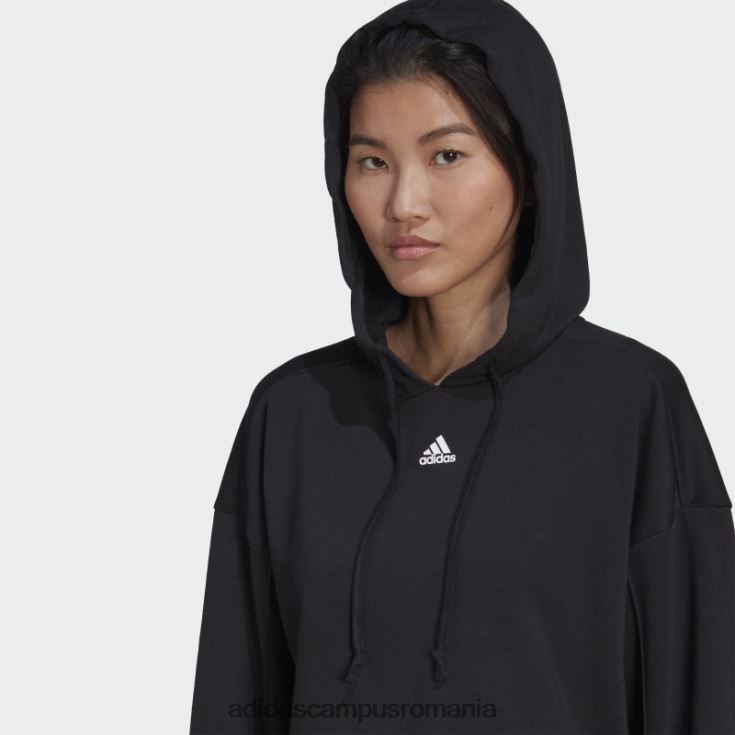 adidas campus romania hanorac cu glugă hyperglam french terry negru adidas femei negru J266N23216