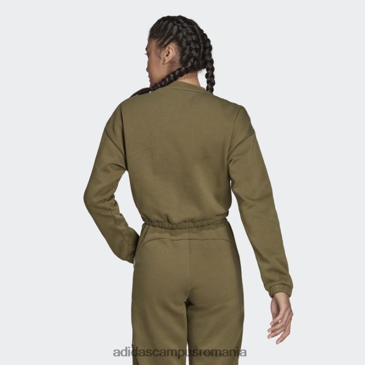 adidas campus romania hanorac hyperglam crop crew olive adidas femei măsline J266N22958