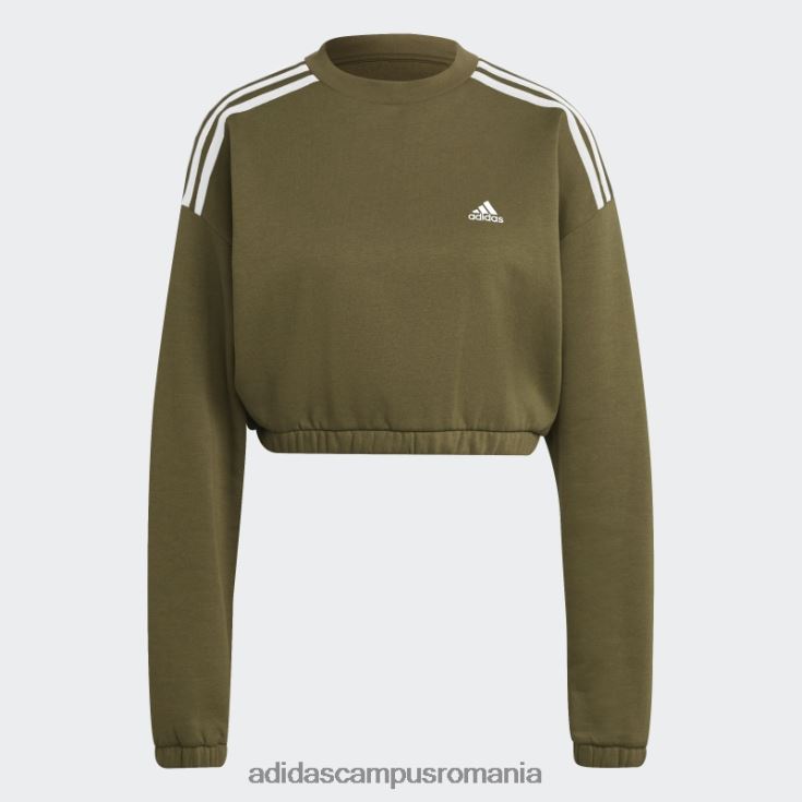 adidas campus romania hanorac hyperglam crop crew olive adidas femei măsline J266N22958