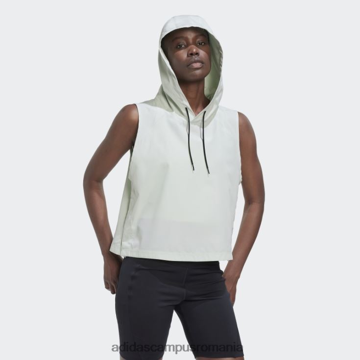 adidas campus romania parley alerga pentru oceane top cu glugă moda verde femei verde J266N22846