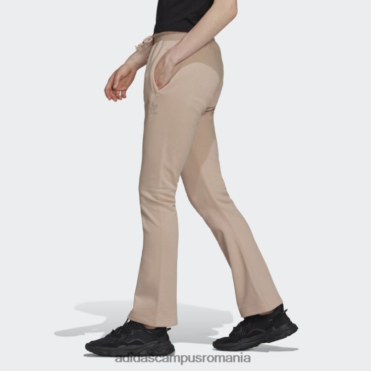 adidas campus romania 2000 pantaloni de sport de lux cu tiv deschis la moda cenușă femei perlă de frasin J266N210611