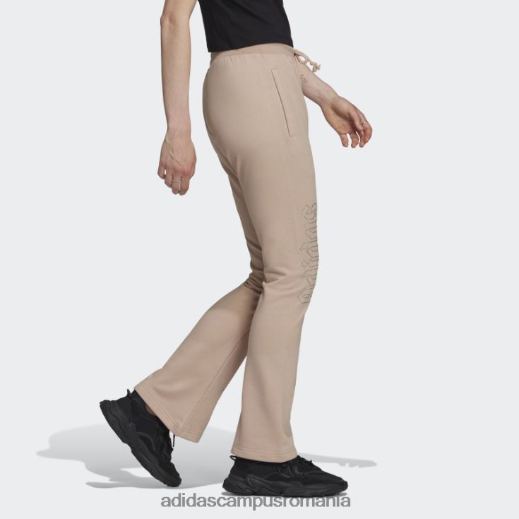 adidas campus romania 2000 pantaloni de sport de lux cu tiv deschis la moda cenușă femei perlă de frasin J266N210611