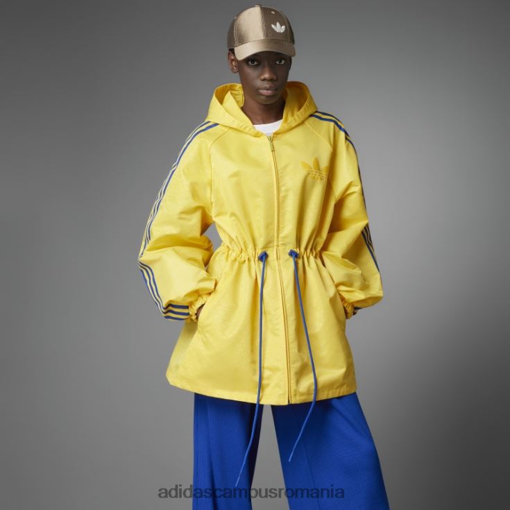 adidas campus romania Adicolor 70s monogram windbreaker gold femei aur J266N22690