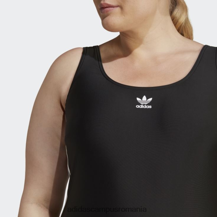 adidas campus romania Costum de baie negru adicolor cu 3 dungi (mărime plus) femei alb negru J266N217045