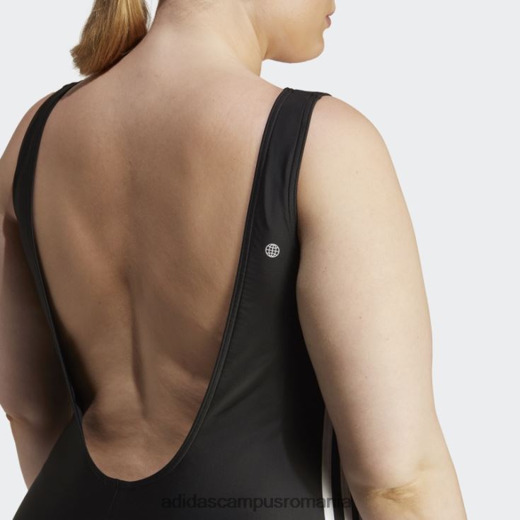 adidas campus romania Costum de baie negru adicolor cu 3 dungi (mărime plus) femei alb negru J266N217045