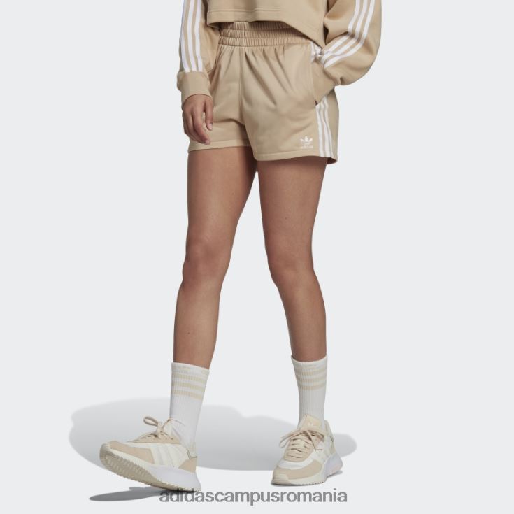 adidas campus romania Pantaloni scurți cu 3 dungi bej femei bej J266N210471