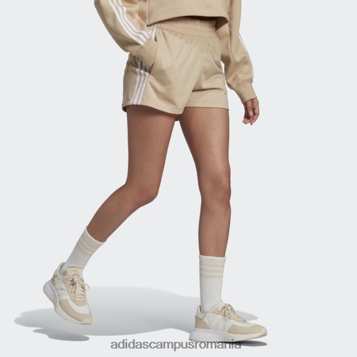 adidas campus romania Pantaloni scurți cu 3 dungi bej femei bej J266N210471