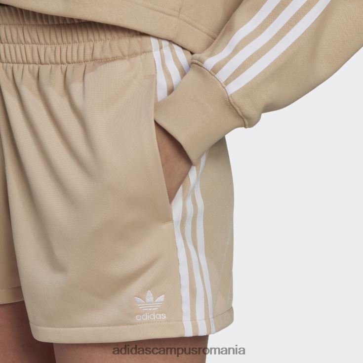adidas campus romania Pantaloni scurți cu 3 dungi bej femei bej J266N210471