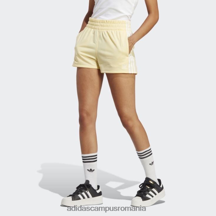 adidas campus romania Pantaloni scurți galbeni cu 3 dungi femei galben J266N29511