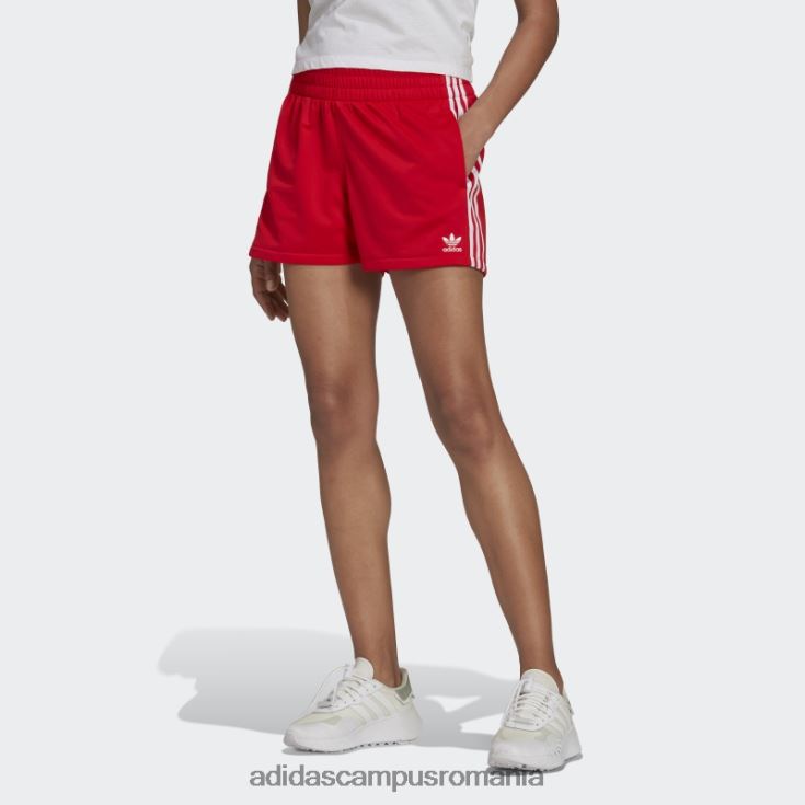 adidas campus romania Pantaloni scurți roșii cu 3 dungi femei roșu J266N210075