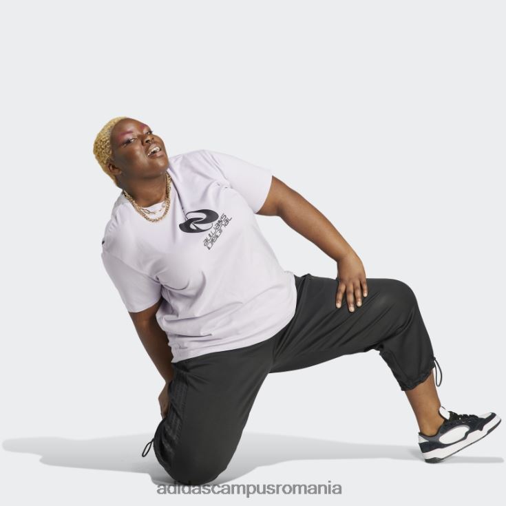 adidas campus romania Silver Dawn, tricou liber cu grafică întotdeauna originală (mărime plus) femei zori argintii J266N29845