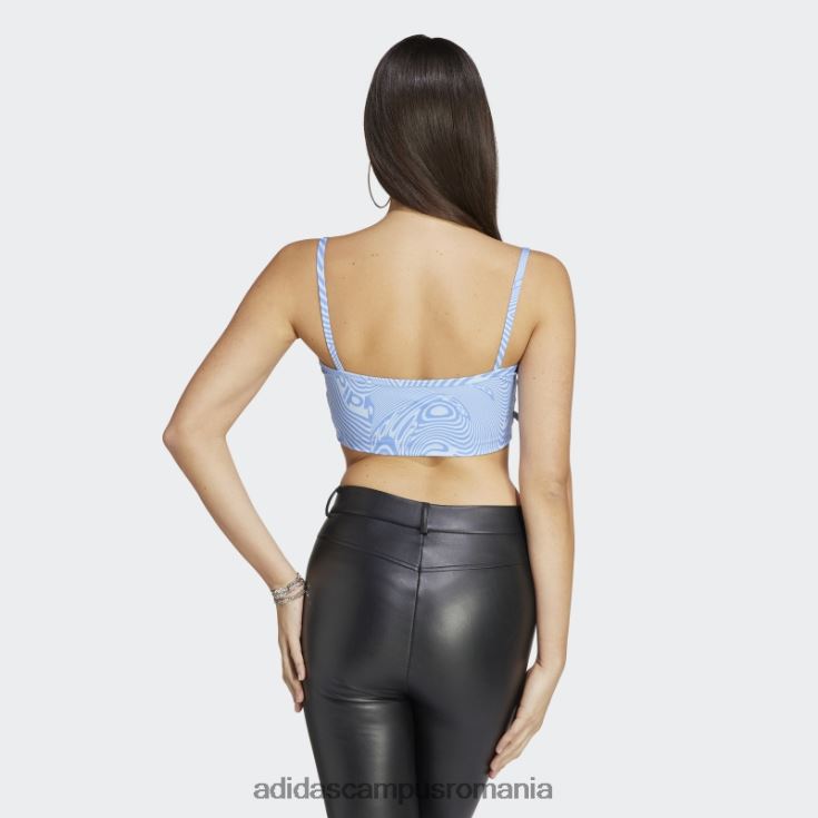 adidas campus romania Top sutien cu imprimeu marmura sky adidas femei cer albastru J266N29405