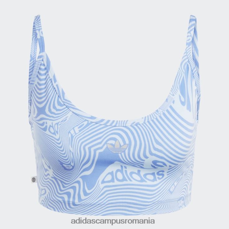 adidas campus romania Top sutien cu imprimeu marmura sky adidas femei cer albastru J266N29405