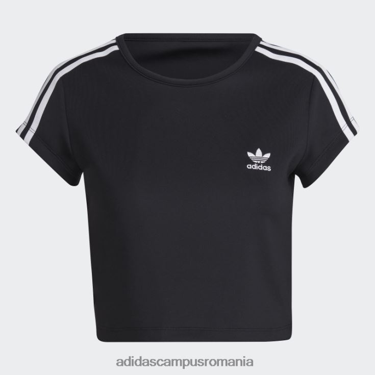adidas campus romania Tricou adicolor classics crop cu 3 dungi negru adidas femei negru J266N29786