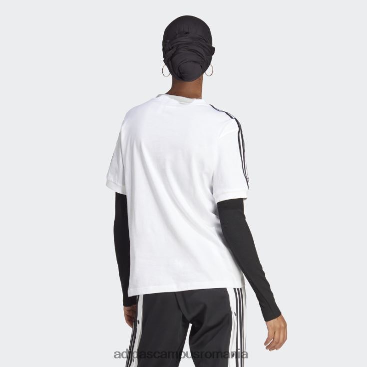 adidas campus romania Tricou adicolor classics cu 3 dungi alb femei alb J266N22336