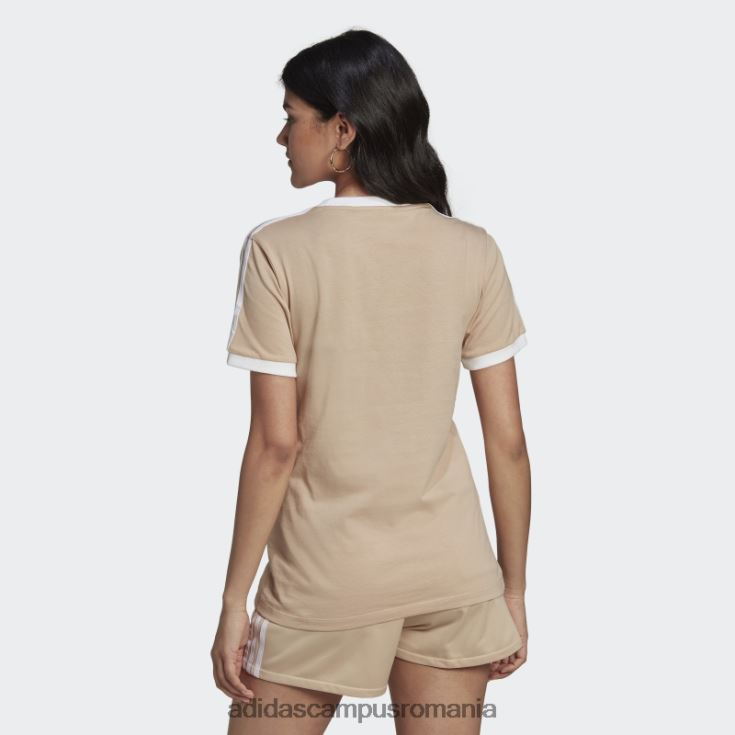 adidas campus romania Tricou adicolor classics cu 3 dungi bej femei bej J266N210424