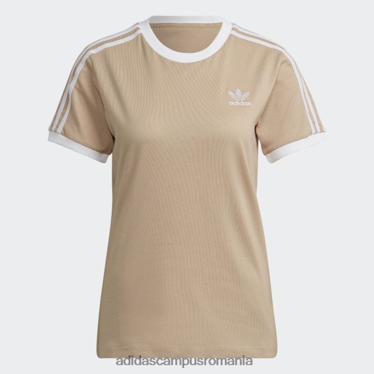 adidas campus romania Tricou adicolor classics cu 3 dungi bej femei bej J266N210424