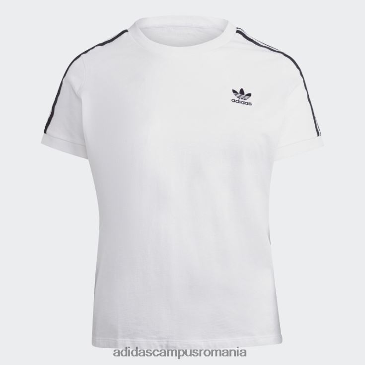 adidas campus romania Tricou alb adicolor classics cu 3 dungi (plus mărime) femei alb J266N210403