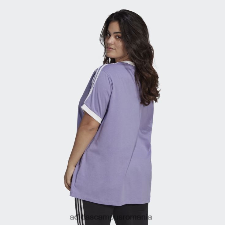 adidas campus romania Tricou lila adicolor clasics cu 3 dungi (plus mărime) femei liliac J266N29311