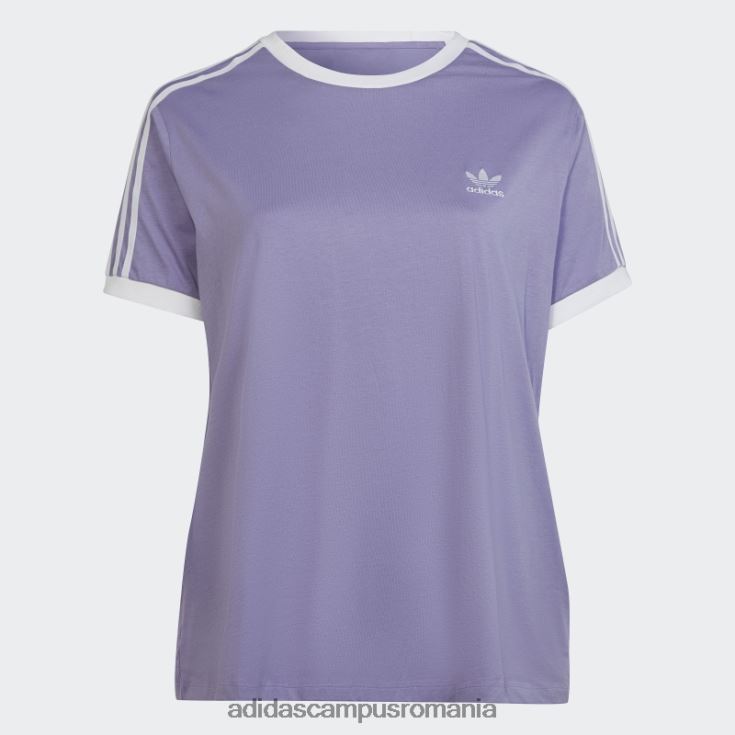 adidas campus romania Tricou lila adicolor clasics cu 3 dungi (plus mărime) femei liliac J266N29311