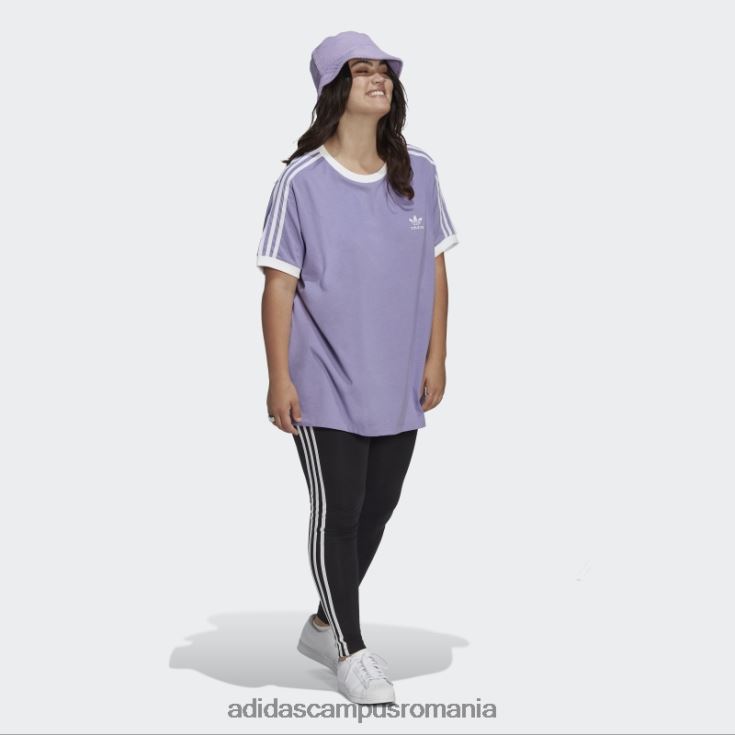 adidas campus romania Tricou lila adicolor clasics cu 3 dungi (plus mărime) femei liliac J266N29311