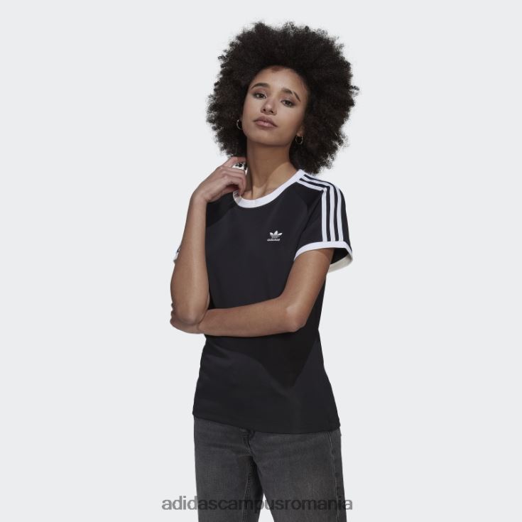 adidas campus romania Tricou negru adicolor classics slim cu 3 dungi femei negru J266N29967