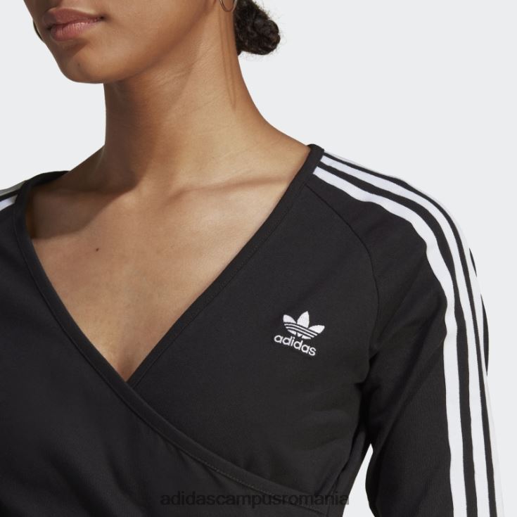 adidas campus romania Tricou negru cu mânecă lungă adicolor classics crop adidas femei negru J266N29182